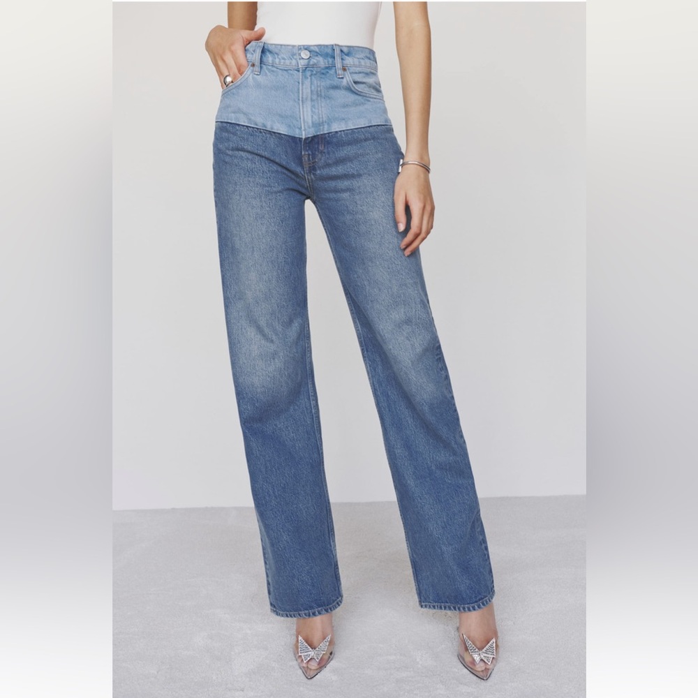 Reformation Wilder Two Tone Jeans